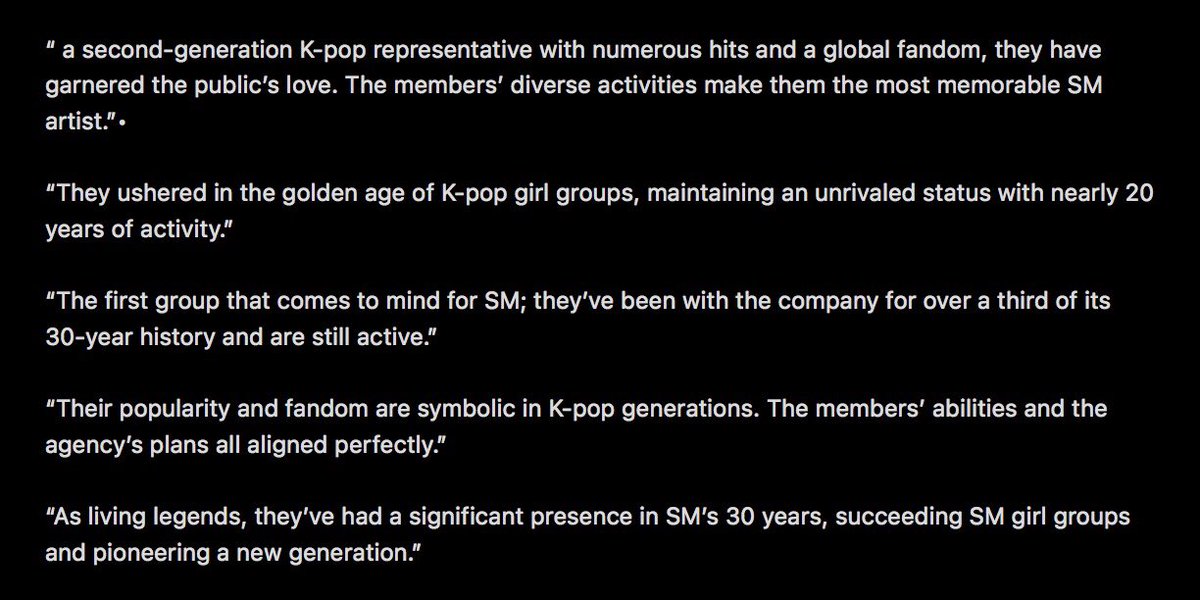 They ranked after Boa and Kangta.

Other industry professionals comments on SNSD: