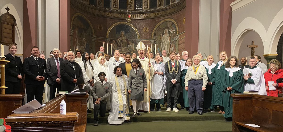 Great support and rousing singing at the licensing service for Fr Simon Asquith as the new vicar at Christ Church Streatham. All my hope on God is founded!