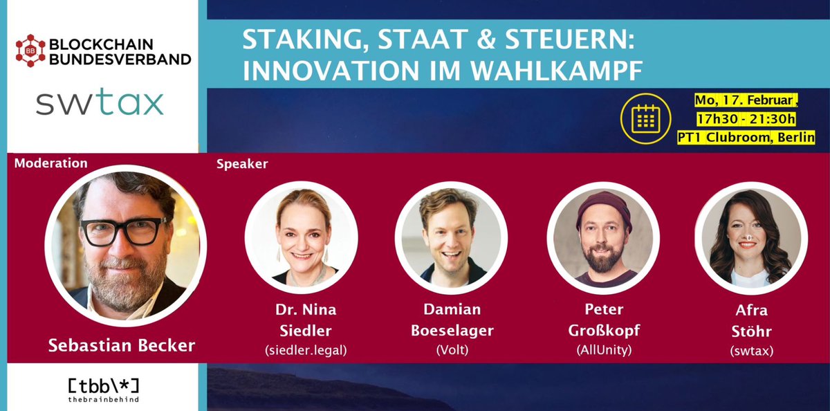 IPDB Association e.V. (@ipdbfoundation) on Twitter photo Join us in Berlin on Monday for this debate about innovation policies in Germany before the General Elections - with our own <a href="/sabecker/">Sebastian Becker</a> moderating. Free registration here: Staking, Staat & Steuern: Dem Fortschritt eine Richtung geben eventbrite.com/e/staking-staa… Join us in Berlin on Monday for this debate about innovation policies in Germany before the General Elections - with our own <a href="/sabecker/">Sebastian Becker</a> moderating. Free registration here: Staking, Staat & Steuern: Dem Fortschritt eine Richtung geben eventbrite.com/e/staking-staa…