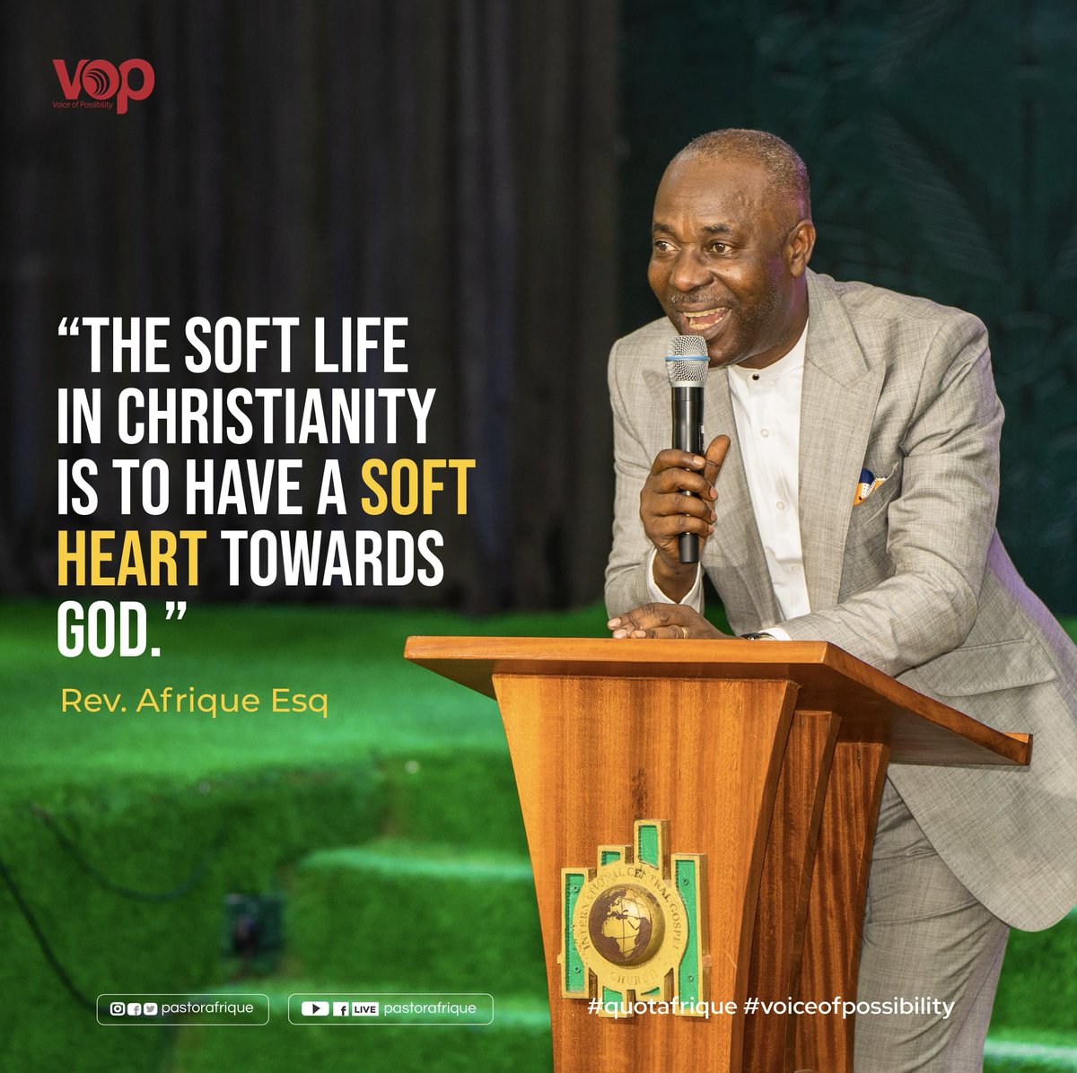 psafrique's tweet photo. A soft heart towards God!
#quoteafrique #WeAreIcgc #JesusYear https://t.co/ZN9R7Paeth