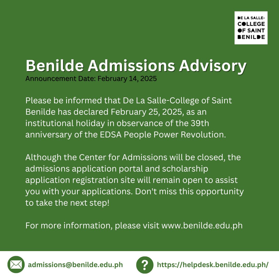 BenildeAdC's tweet photo. Benilde Admissions Advisory https://t.co/uswmIVZ9rc