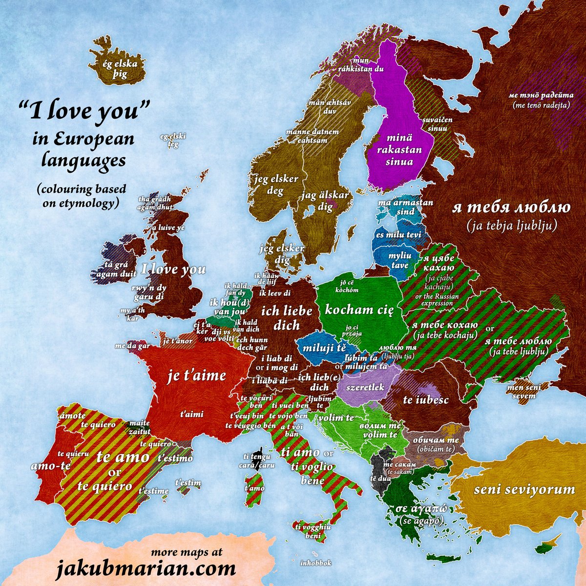 I LOVE YOU! - in European Languages.

Happy #ValentinesDay❤️✨