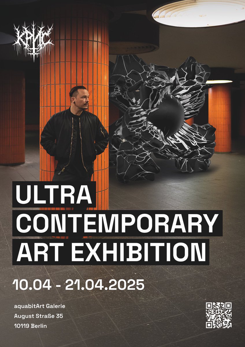 Gm sweeties, I am happy to announce my first solo exhibition 🤗 

Save the date: 10-21 of April 2K25 at Aquabit Art Gallery in Berlin/Mitte.

See you there 💋