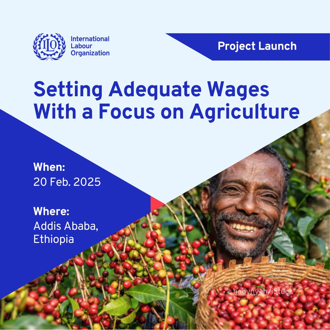 ILO Horn of Africa (@addisilo) on Twitter photo The @ILO is launching the 'Setting Adequate #Wages in Agriculture' (SAW-A Ethiopia) 🇪🇹 Project in Addis Ababa,
Supported by the <a href="/BMZ_Bund/">Bundesentwicklungsministerium</a> 🇩🇪, the project aims at advancing fair wages & sustainable livelihoods in agriculture.
<a href="/ILOAfrica/">ILO Africa</a> <a href="/GerEmbAddis/">German Embassy Addis Ababa</a>
#FairWages #DecentWork The @ILO is launching the 'Setting Adequate #Wages in Agriculture' (SAW-A Ethiopia) 🇪🇹 Project in Addis Ababa,
Supported by the <a href="/BMZ_Bund/">Bundesentwicklungsministerium</a> 🇩🇪, the project aims at advancing fair wages & sustainable livelihoods in agriculture.
<a href="/ILOAfrica/">ILO Africa</a> <a href="/GerEmbAddis/">German Embassy Addis Ababa</a>
#FairWages #DecentWork