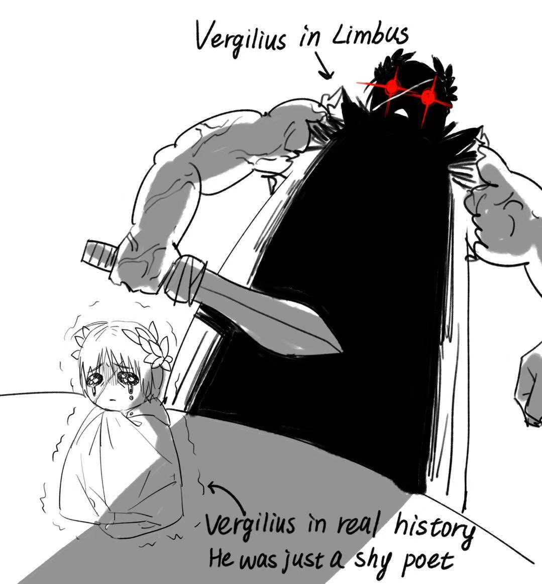 o_zpne's tweet photo. Scuola di Atene
Happy Valentine’s Day 
【XIV-Temperance】
Verg is holding Aeneid, Dante is holding Divina Commedia
Left statue is Apollo, right is Athena 
#LimbusCompany #lcbVD #Limbus_Company https://t.co/jg6O7s5kzI