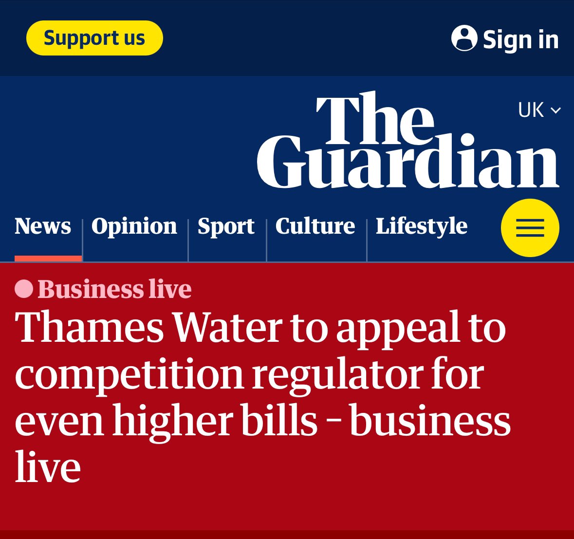 Thames Water is a joke. But it’s a joke at our expense. 🤡 

A blatant cash grab, from a company on the brink of bankruptcy and drowning in its own debt.📉

Govt must take Thames into full permanent public ownership before they  do more damage to our wallets and the environment.