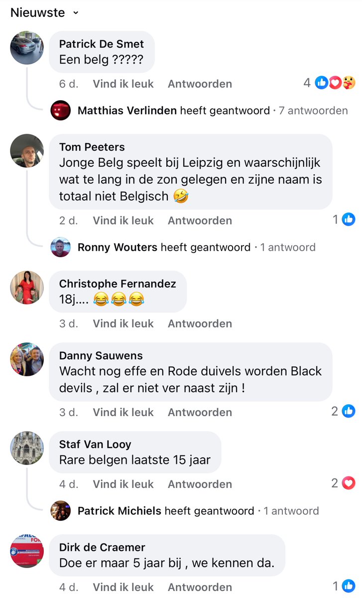 Maar als hij straks niet voor de Rode Duivels zou kiezen is het een “landverrader” of is hij “ondankbaar” 😳