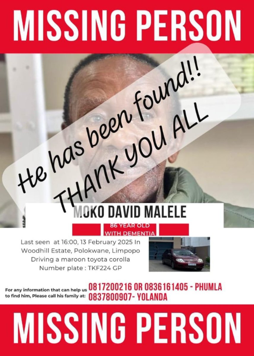 KinderMod's tweet image. He has been found. What  a relief.  Thank you all!! 🙏🏼👏🙏🏼

@missingpeople @RADIOTHOBELAFM @CapricornFM @CapricornFMNews