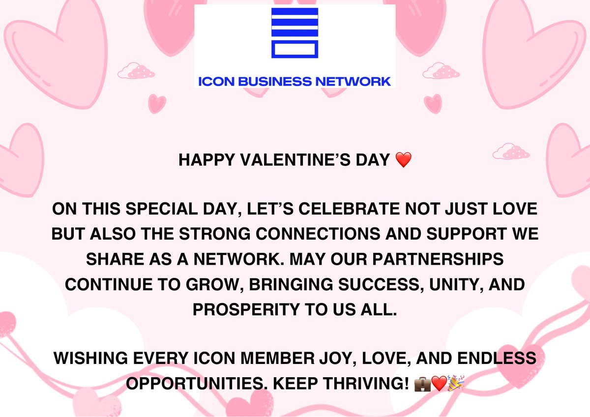 IconBizNetwork_'s tweet image. Happy Valentine’s Day ❤️

#iconbusinessnetwork