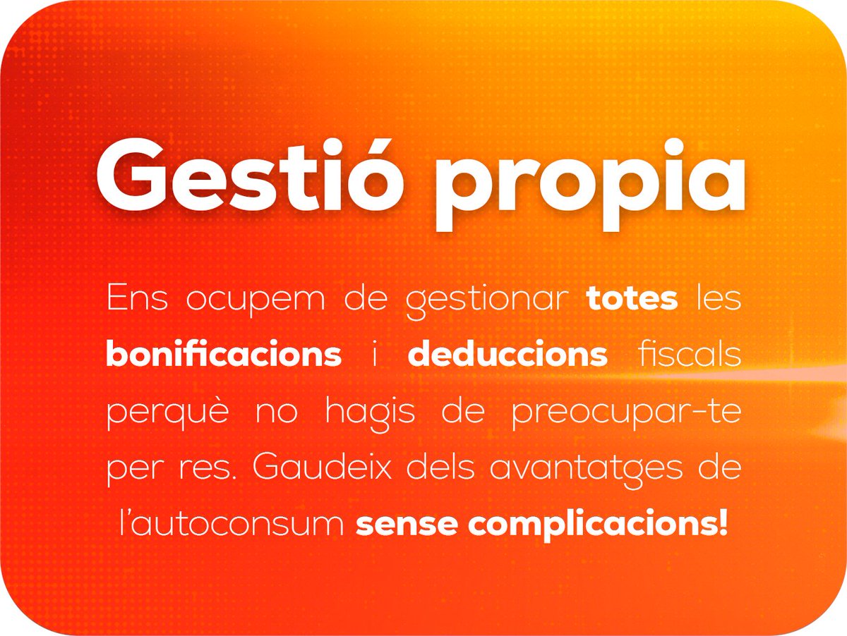 Presentem la SunQuel!

La nostra pròpia subvenció per instal·lar plaques solars aquest 2025!☀️🚀

🔹 Fins a 1.600€ de descompte directe✅
🔹 Compatible amb altres ajuts 📑
🔹 Sense tràmits complicats ❌
🔹 Nosaltres ens encarreguem de tot! 🔧🔋

subvencio.becquel.com