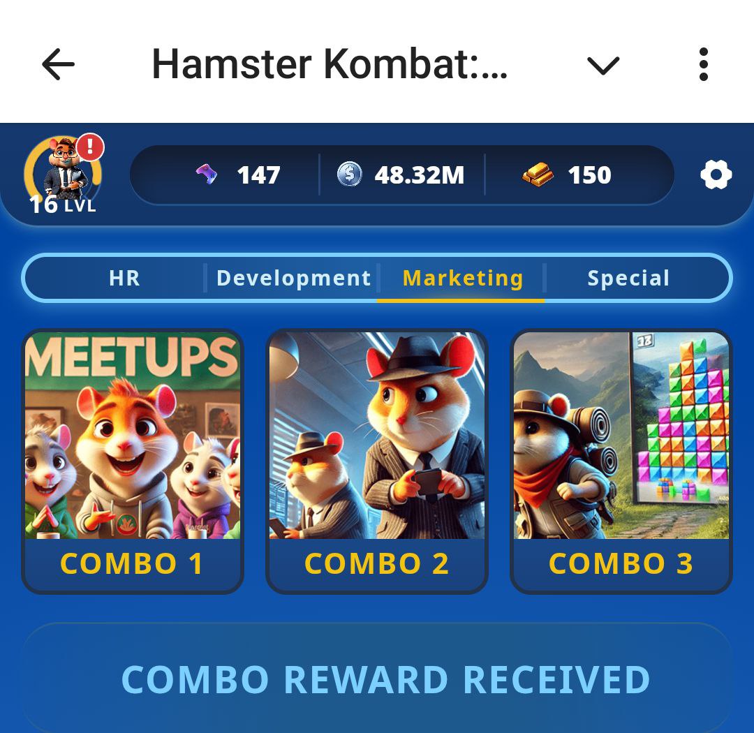 SmCrypto_bro's tweet image. Hamster Kombat Daily Combo &amp;amp; Daily Cipher Code 14 February Today

START
S ⚫ ⚫ ⚫
T ➖
A ⚫➖
R ⚫➖⚫
T ➖
#hamsterkombat #dailycombo #Dailycipher #hamster_kombat #hamsternews