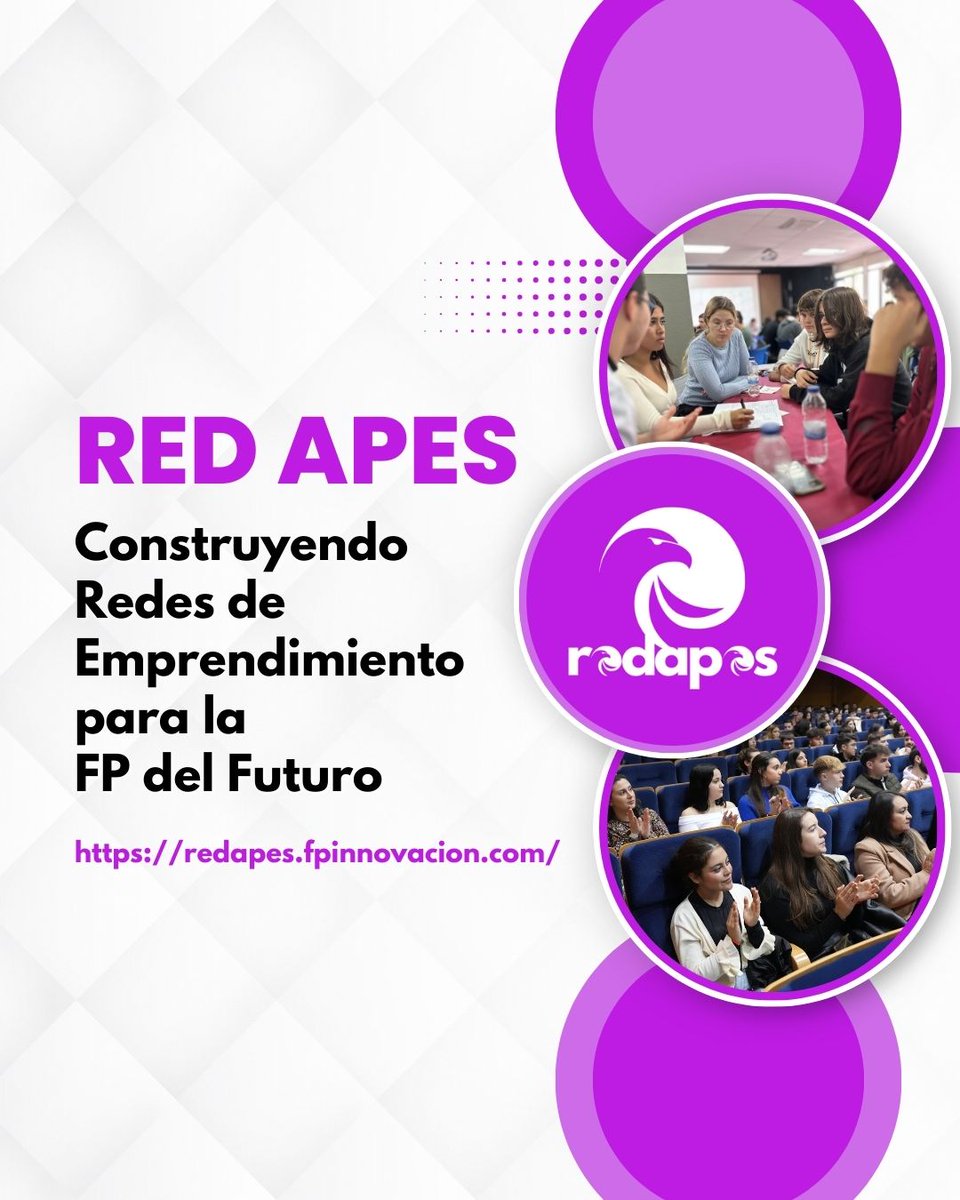 FPinnovacion's tweet photo. 🚀 ¡Red APES ya está aquí!
Un espacio donde centros de FP, docentes y empresas se unen para impulsar la innovación, la colaboración y el emprendimiento.

Descubre cómo formar parte de esta red. 👉 https://t.co/mWiXFDPxAl https://t.co/dM2T3WqA55