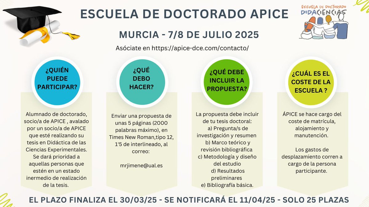 Digna Couso (@dignacouso) on Twitter photo Se ha abierto la inscripción a la Escuela de Doctorado de apice-dce.com (Didáctica de las Ciencias Experimentales) en la <a href="/unimurcia/">Univ. de Murcia</a>. Animaros! Se ha abierto la inscripción a la Escuela de Doctorado de apice-dce.com (Didáctica de las Ciencias Experimentales) en la <a href="/unimurcia/">Univ. de Murcia</a>. Animaros!