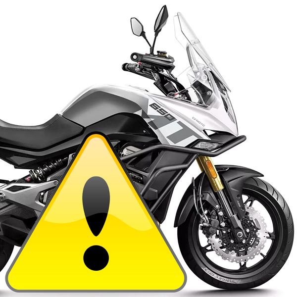 femaonline's tweet photo. MANUFACTURERS' RECALL

Cracks can form in the weld seam of the gear change shaft of your CF MOTO 650MT or 700 CL-X Heritage. 

Check our website for the production dates.

FEMA, Europe's leading motorcyclists' organisation, shows you all recalls: https://t.co/3KwLXbo6kJ https://t.co/wEa6qLjrH8