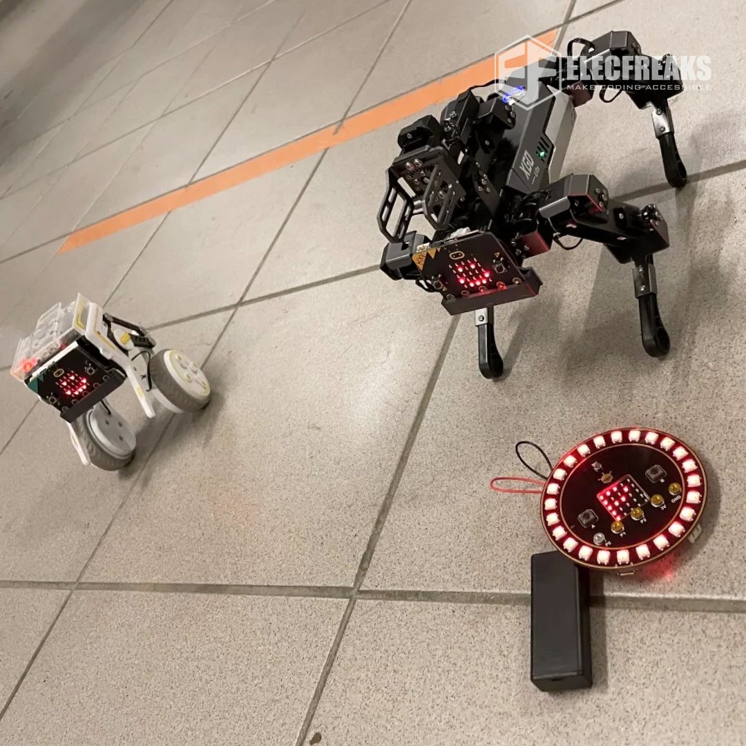 elecfreaks's tweet image. 🚀🤖 Robotics in Action!

Which one is your favorite? The dynamic four-legged explorer, the swift two-wheeled racer, or the glowing command center? 🔥

#ELECFREAKS #FOSDEM #microblocks #Robotics #STEM #MakerEducation #Microbit