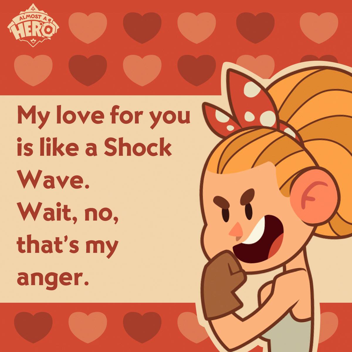 almostaherogame's tweet photo. 𝓗𝓪𝓹𝓹𝔂 𝓥𝓪𝓵𝓮𝓷𝓽𝓲𝓷𝓮'𝓼 𝓓𝓪𝔂!

No chocolates or flowers are needed when we have the best heroes by our side! 🏹✨
Tag your in-game bestie or favorite hero and tell us why they’re your Valentine! 🧡

#AlmostAHero #ValentinesDay https://t.co/AY5Pd1sdYl
