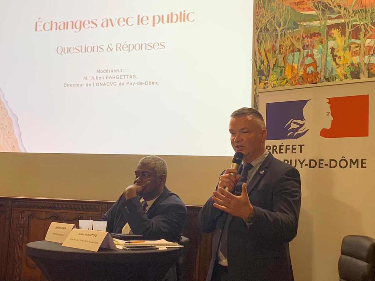 Réunion pour l’avenir des commémorations à la préfecture de Clermont-Ferrand. 🇫🇷
Un sujet porté par les <a href="/Jeunes_IHEDN/">Les Jeunes IHEDN</a>, le <a href="/SF_Siege/">Le Souvenir Français</a> ainsi que le directeur de l’<a href="/onacvg/">ONaCVG</a>.