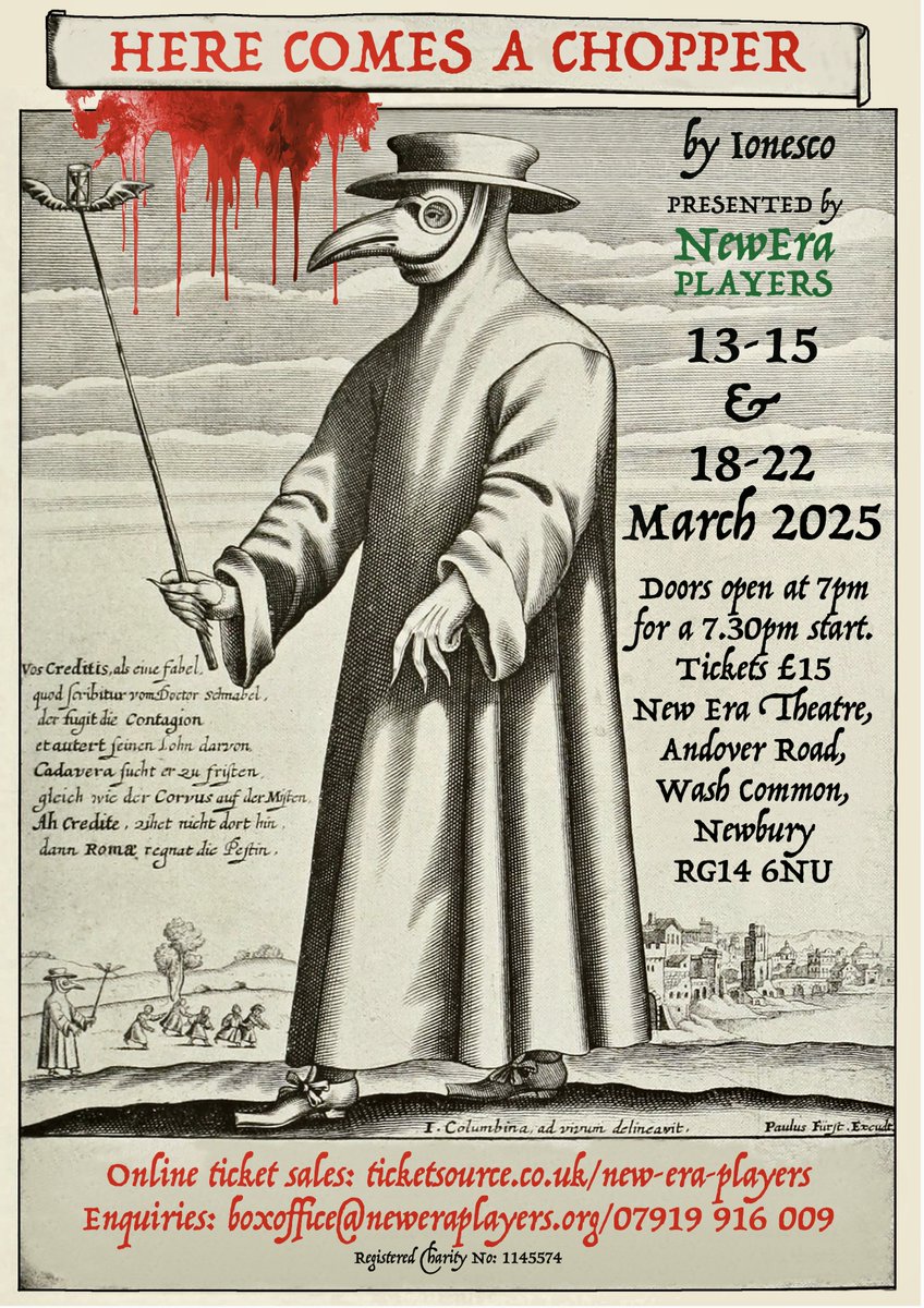 Box Office now open to grab your tickets for this exciting production of a classic piece of Absurdist theatre #newburyarts #newburytheatre