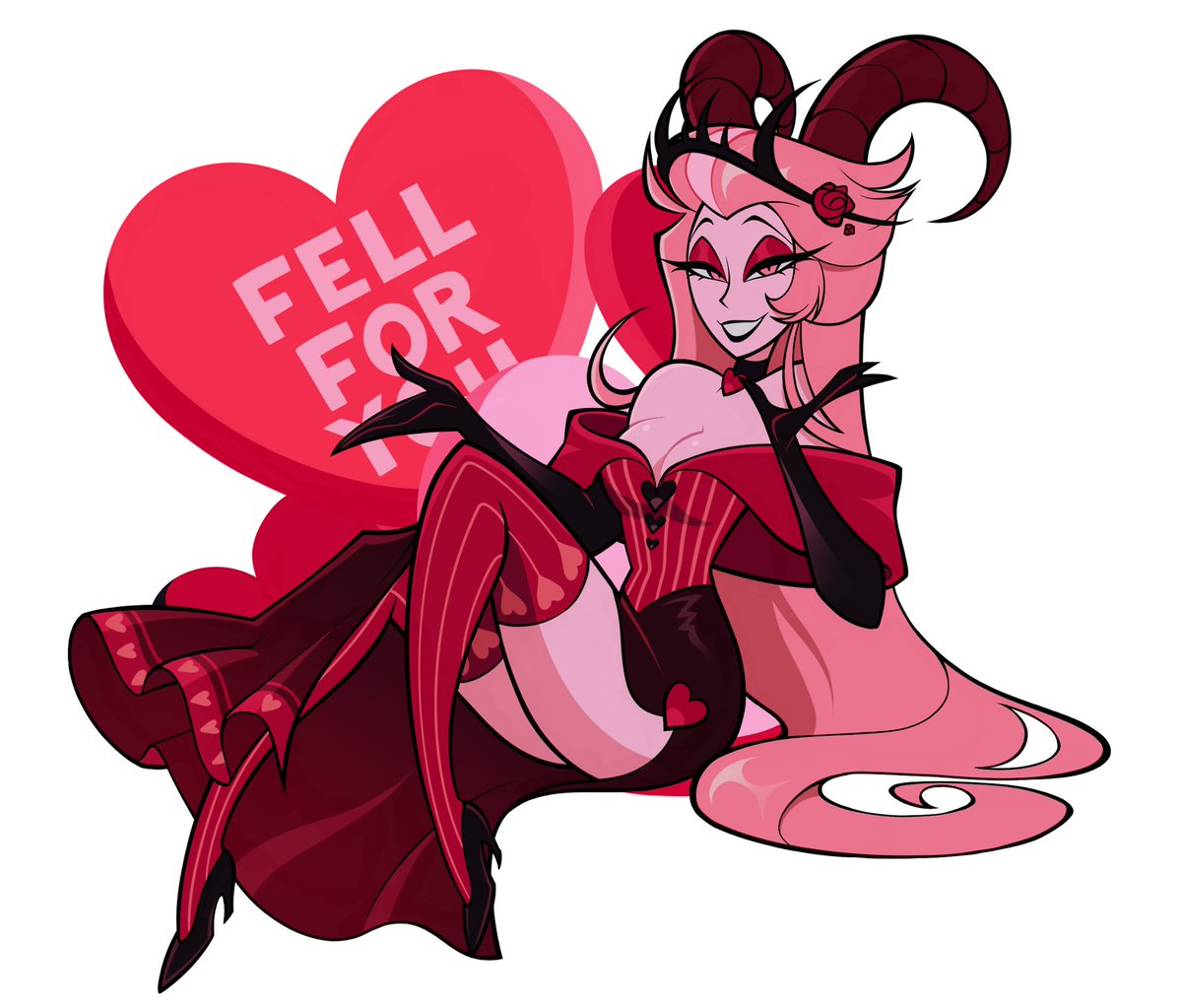 She fell for him once. I wonder if she would fall for him again 🥺

I saw the Lucifer keychain, so I had to give him his wife 🥺💕

#HazbinHotelFanart #hazbinhotel #lilith #hazbinhotellilith