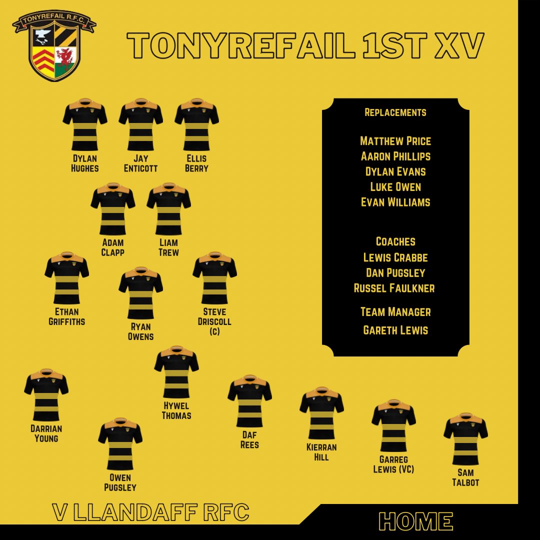 🚨SQUAD ANNOUNCEMENT🚨

Here are the boys in Black and Amber tomorrow! 

They will host Llandaff at Parc Tylcha Fawr, who have been quietly climbing the table of late 

All of your support as always will be appreciated! Come and get behind the boys 🖤🧡