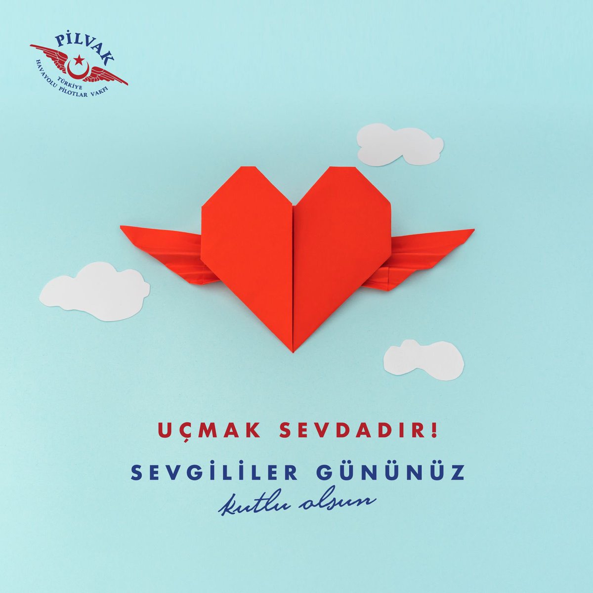 Uçmak Sevdadır! Aşk, bazen bir çift kanatta, bazen de gökyüzüne uzanan bir hayaldedir. Özgürlüğün en güzel hali ise sevdiğin kişiyle aynı rotada uçmaktır. 
PİLVAK, sevdası uçmak olan tüm pilotların ve havayolu çalışanlarının 14 Şubat Sevgililer Günü'nü kutluyor!  ❤️