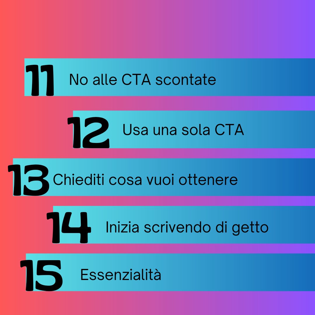 ilcalmieratore's tweet image. Cos&apos;è il copy? È il testo che usi per grafiche e/o le caption (didascalie) dei tuoi contenuti. 🤭

Eccoti 20 consigli per migliorarli, ma puoi averne altri 10! Scopri come alla fine del corsello nei commenti 🤫

#socialmedia #smmtips #copywriting