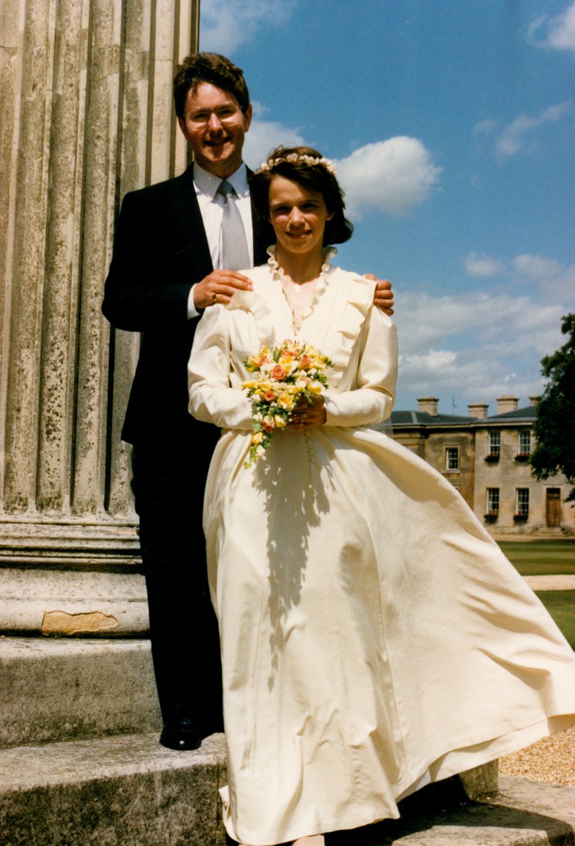David (1980) and Kathryn Uffindell (1982) first met in the bar during Kathryn’s Freshers Week in October 1982. 
They both sang in the Chapel Choir and started officially dating after getting to know each other better during the Choir’s Easter tour in 1983.