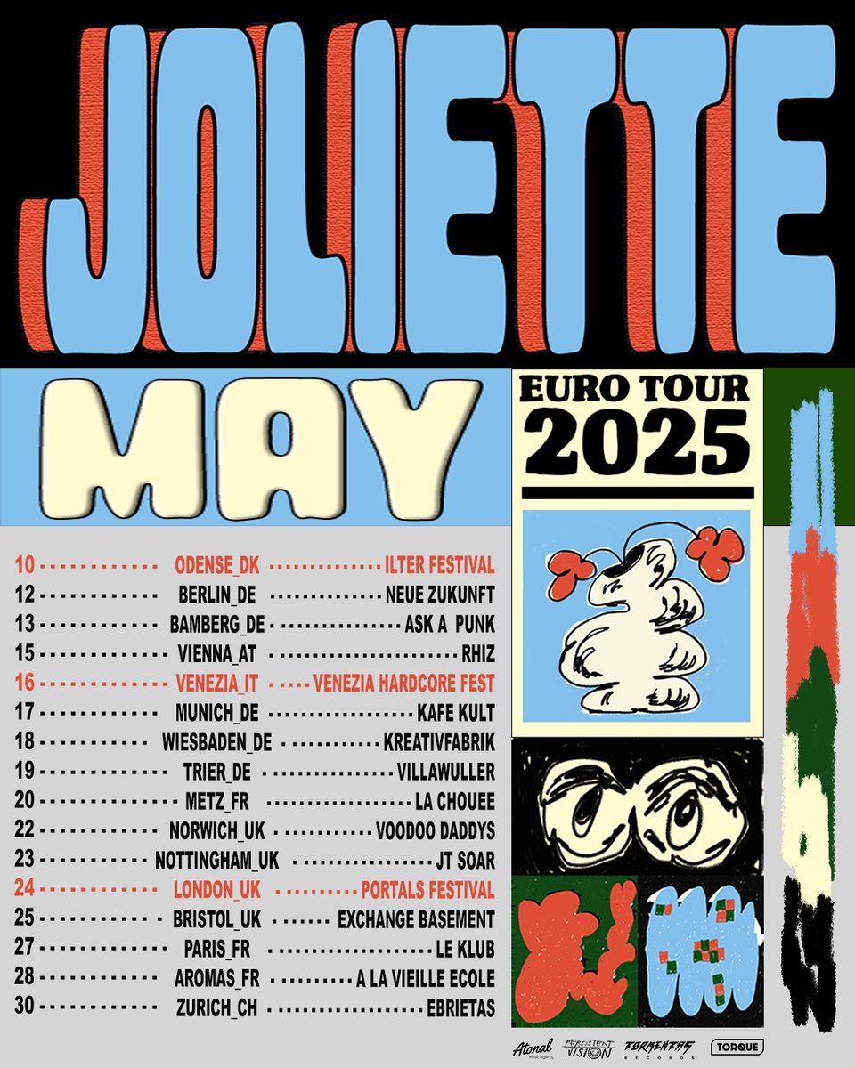 Announcement: The intense and chaotic JOLIETTE are coming from Mexico City to <a href="/JTSoar/">JT Soar</a>. It's one of just four UK shows, and they'll have a new album out before then. Tickets here:

wegottickets.com/event/650649/