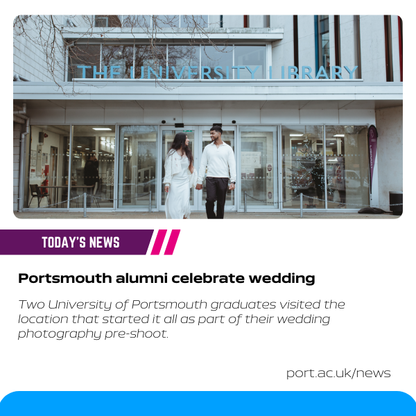 Two former students who met at the #UniversityofPortsmouth recently returned to the place where their love story began.❤️ 

Read the full story here: bit.ly/4gJneF5

#ValentinesDay #UoP #PortsmouthUni #Portsmouth