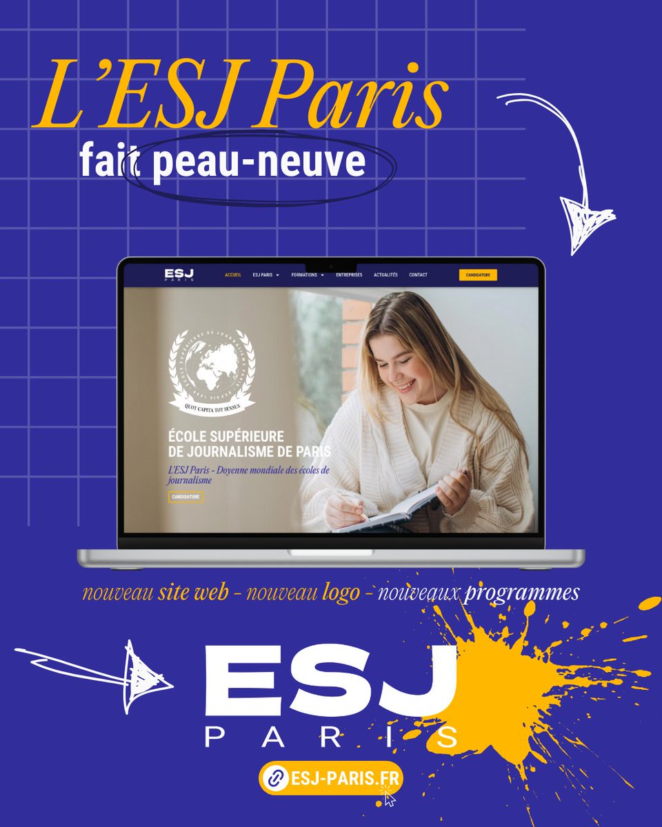 L’ESJ Paris évolue ! 🎉

Nouvelle identité graphique, nouveau site web, nouvelle offre de formations… mais toujours la même exigence : former les journalistes de demain.

🔗 RDV sur esj-paris.fr

#Journalisme #ESJParis #Formation