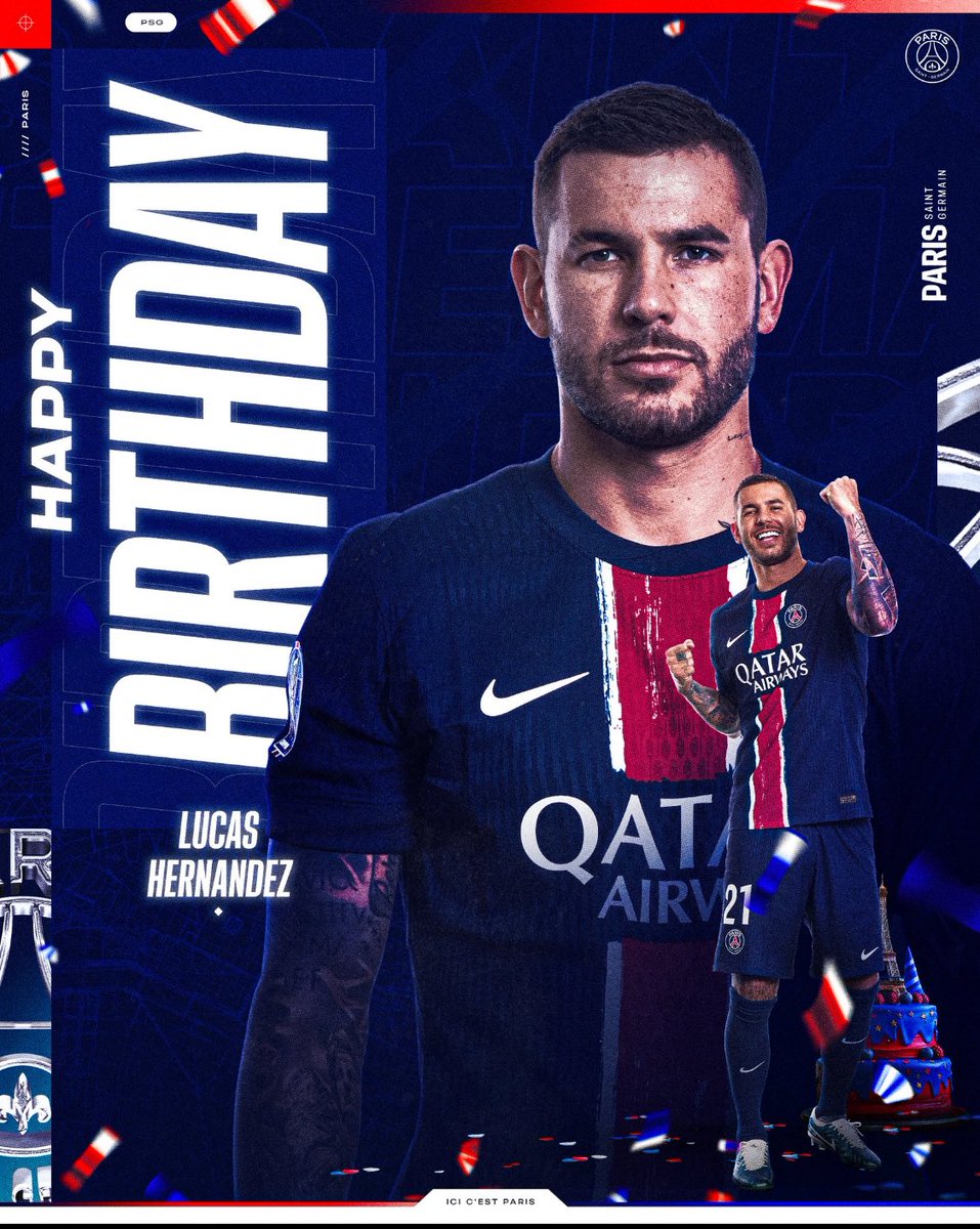 On souhaite un très joyeux anniversaire à <a href="/LucasHernandez/">Lucas Hernández</a> ❤️😁