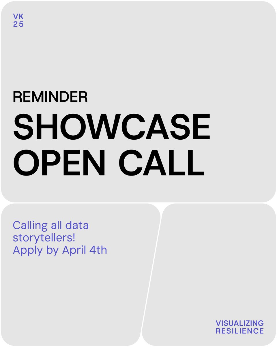 Share your data &amp; design work with the world!  Submissions for student projects for the #VK25 international showcase are still open, don't forget to submit! Send us your project by April 4th, get details at vizknowledge.aalto.fi/ShowcaseOpenca…  #dataviz #conference #datadesign #data