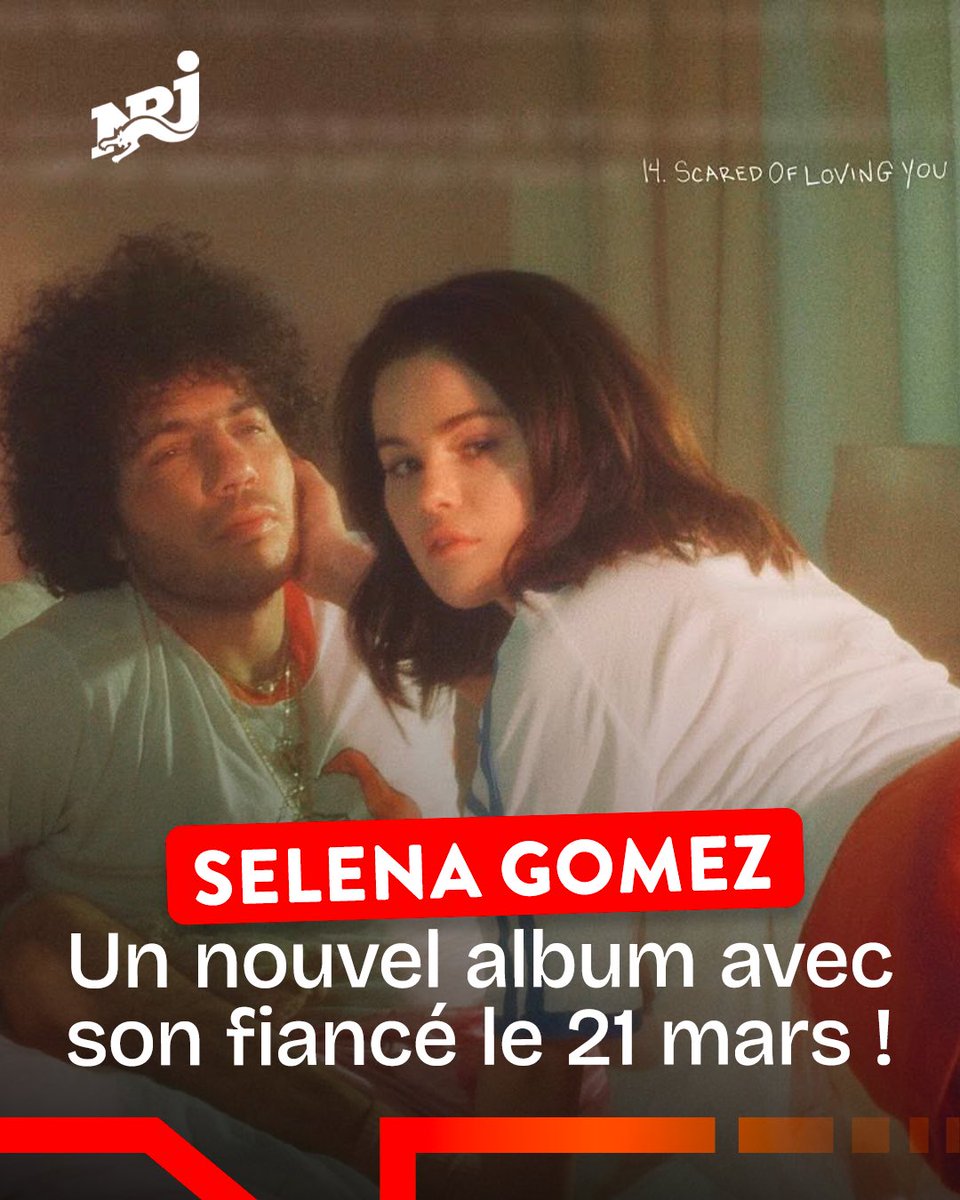 NRJhitmusiconly's tweet photo. OMG en cette St-Valentin, @selenagomez annonce un album commun intitulé « I Said I Love You First » avec son fiancé @ItsBennyBlanco le 21 mars prochain 💖 
Elle a déjà sorti le premier titre « Scared of Loving You ». https://t.co/ewro8G2Ecm