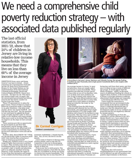 Great piece about this session in Geneva👇(and the reasons why it's so important) from the Commissioner in today's <a href="/JEPnews/">jepnews</a> 
"This is where I can make a case at the highest level for action by the Government of Jersey"