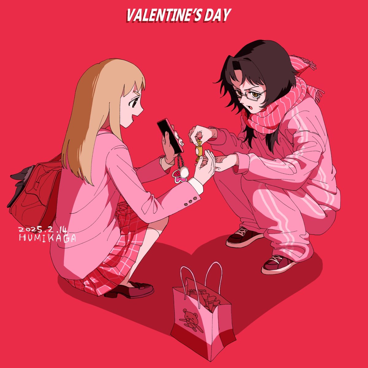 「バレンタインチョコ #ValentinesDay #illustration #」|フミカガのイラスト