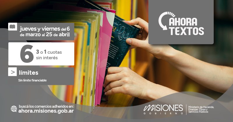 #InicioDeClases #Misiones Con el objetivo de fomentar el comercio local y acompañar a las familias misioneras en el inicio de un nuevo ciclo lectivo, el gobernador <a href="/passalacquaok/">Hugo Passalacqua</a> comunicó ayer la puesta en marcha de una nueva edición de los programas #AhoraEscolar y #AhoraTextos,