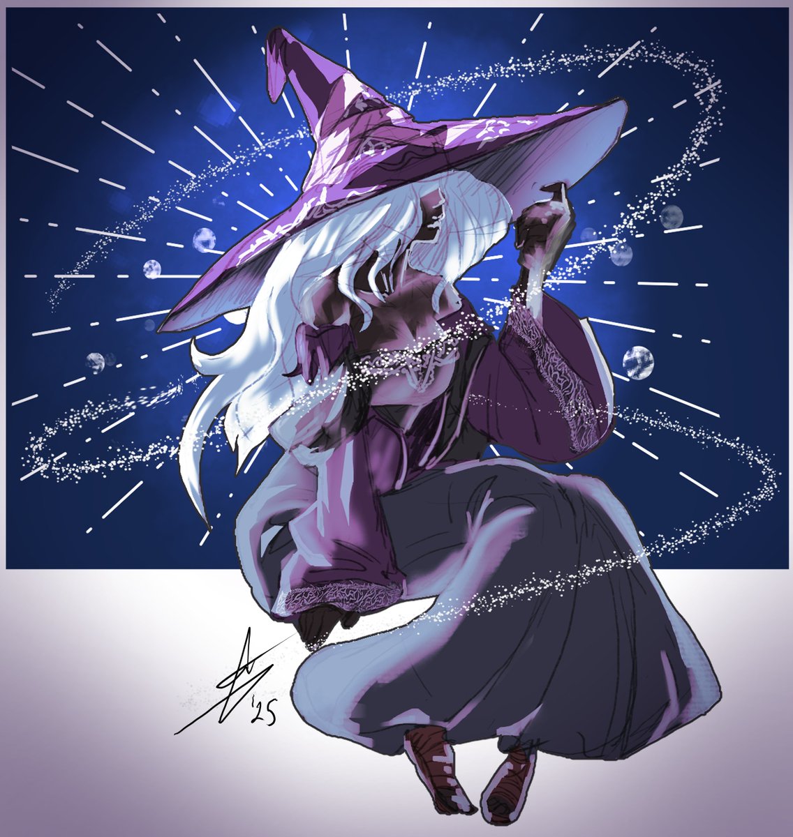 Once again, only a little bit of time to draw last night, so I