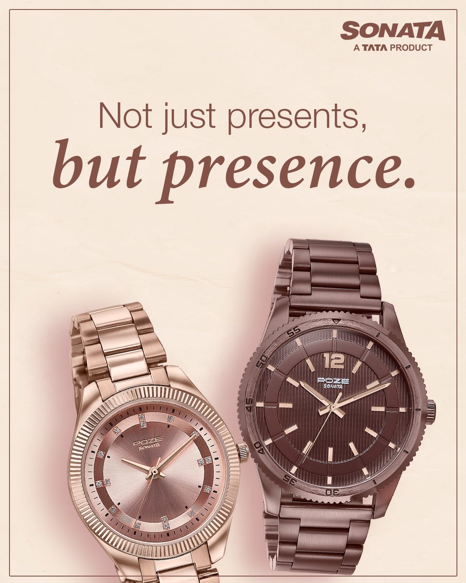 Let the magic begin— where every heartbeat writes a love story.💫

#Sonata #Titan #Analogwatches #Fashion #Style #Watches #HeartyEmbrace #ValentinesDay #ValentinesDayGift2025 #Valentine #valentines #valentineweek #Valentinesgifts #HappyValentinesday
