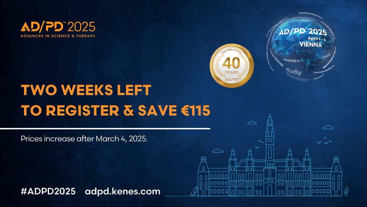 ⏰Time is running out! Regular registration for #ADPD2025 closes soon—this is your chance to secure your spot at the best rate before prices go up.

Join the global neuroscience community for groundbreaking research, insightful discussions, and the latest advancements in