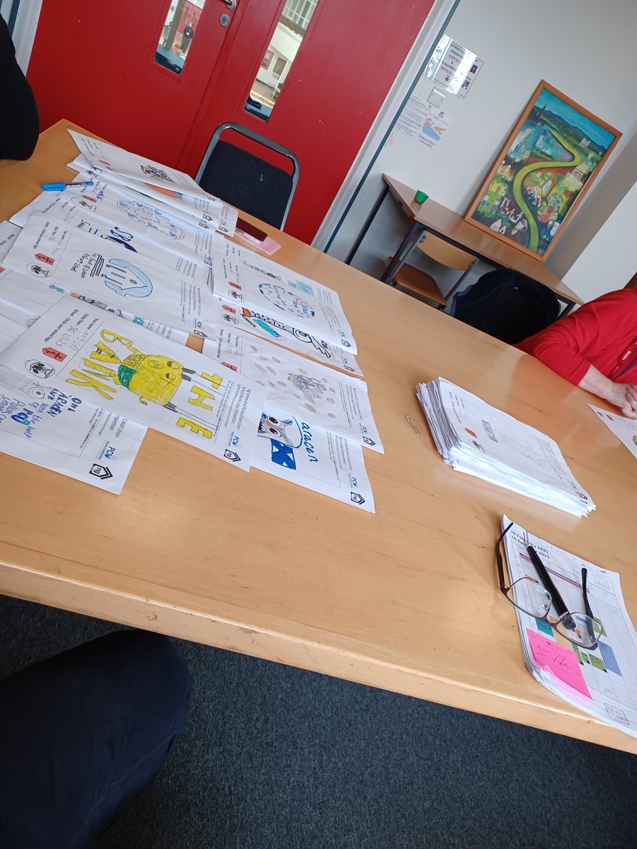 Good to be back up at Keppoch Campus again with colleagues &amp; teachers judging the School Bank logo comp for new partnership with Pollock Credit Union
Some great designs on show...hard decisions for the judges!