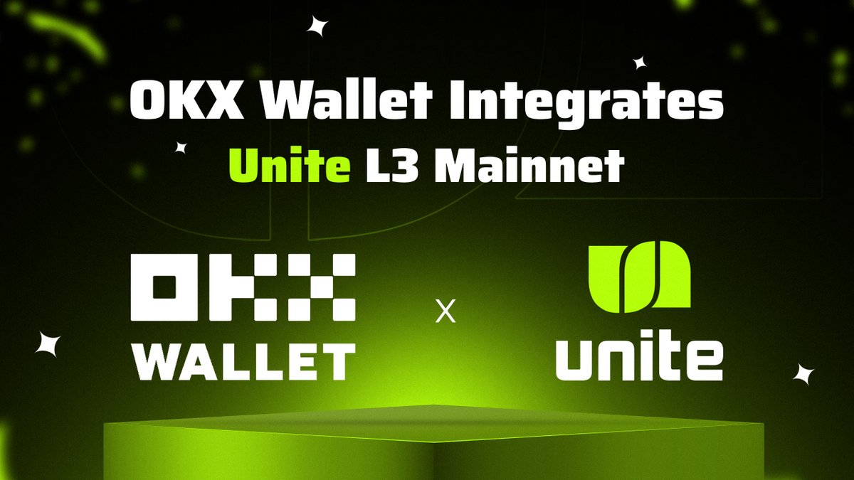 Unite (@uniteio) on Twitter photo ❗️Don't miss out❗️
This week, OKX Wallet (<a href="/wallet/">OKX Wallet</a>), the innovative top Web3 wallet with tens of millions of users, has launched its support for Unite L3 mainnet.
This integration provides a seamless user experience for players engaging with the Unite mainnet.
To celebrate this ❗️Don't miss out❗️
This week, OKX Wallet (<a href="/wallet/">OKX Wallet</a>), the innovative top Web3 wallet with tens of millions of users, has launched its support for Unite L3 mainnet.
This integration provides a seamless user experience for players engaging with the Unite mainnet.
To celebrate this