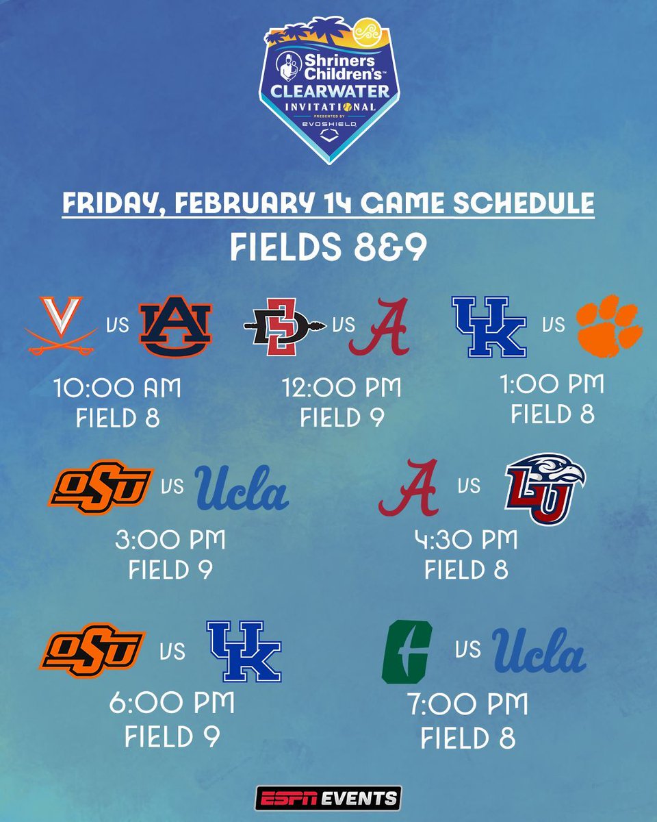 Rise and Shine! 😎 Check out today's game schedule! See you at the fields!