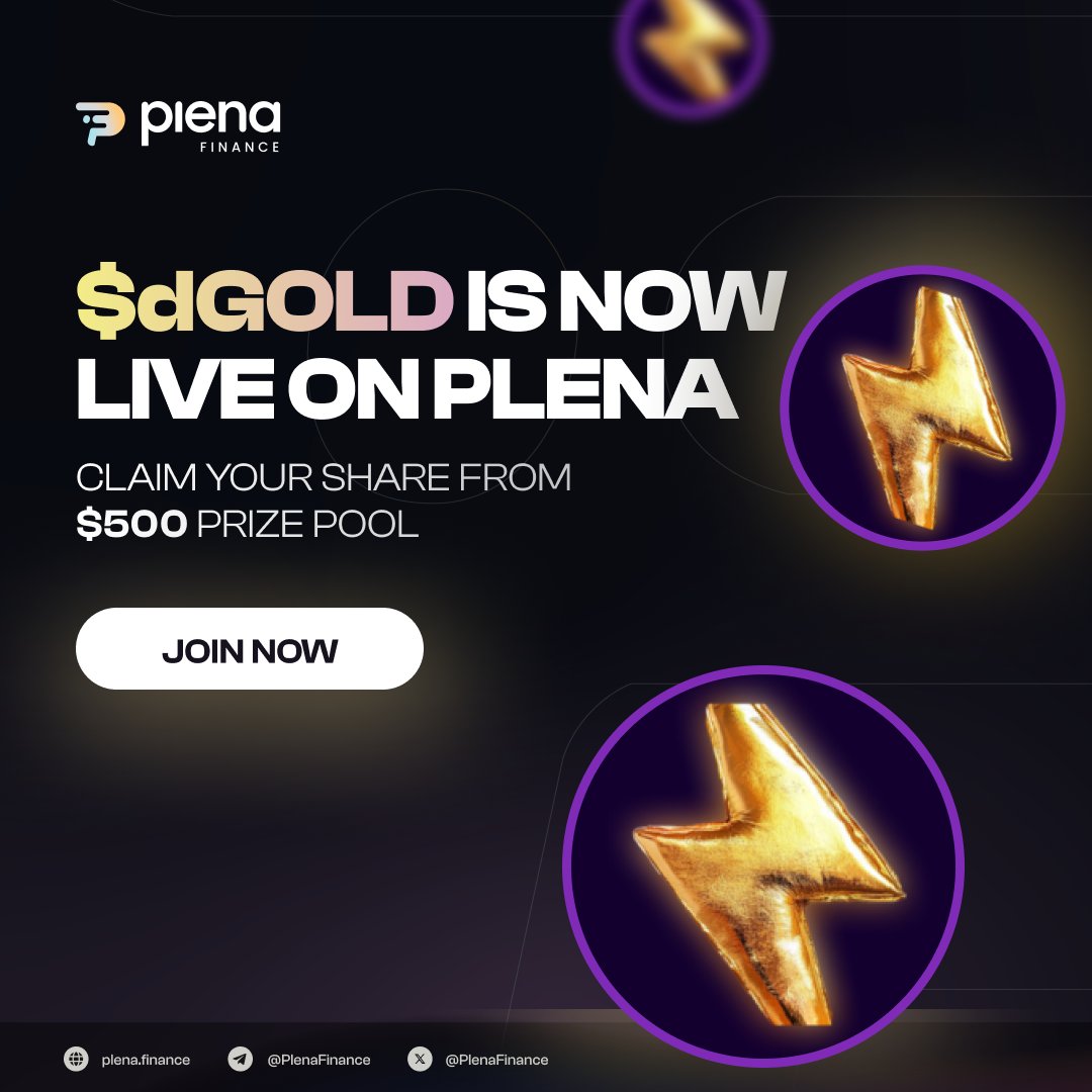 🚀 BIG NEWS: $dGOLD is LIVE on Plena!

The AI-powered reward token of <a href="/LiftDataAI/">LIFT⚡️</a> is now tradable on the Plena Super App.

To celebrate, the <a href="/LiftDataAI/">LIFT⚡️</a> team is giving away $500 worth of $dGOLD to their most active community members.

Here’s how to claim your golden bag 👇