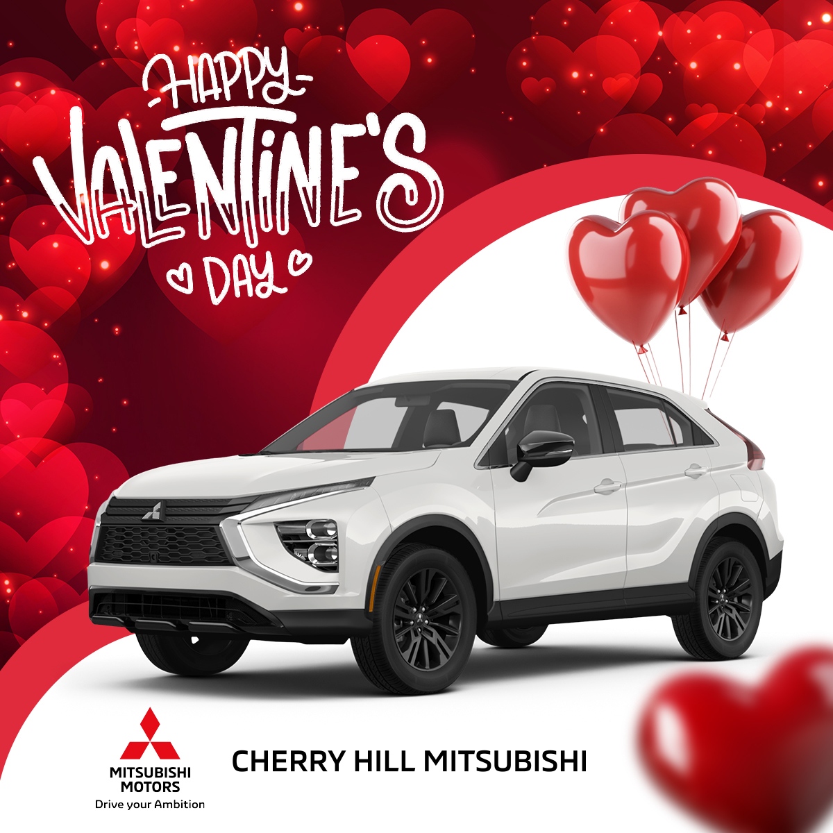 Sweep your Valentine off their feet this #ValentinesDay with a romantic drive along the scenic route. 💕 Find your perfect match with a new Mitsubishi from us and make the day unforgettable! 🚗✨ #HappyValentinesDay #Valentines #auto #HappyValentines