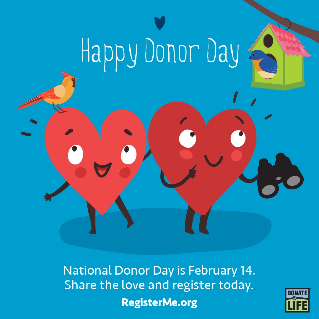 National Donor Day is observed to help save and heal more lives and honor the donor’s legacy of generosity and compassion. #NationalDonorDay is a time to focus on all types of donations — organ, eye, tissue, blood, platelets and marrow, as well as recognize those who have give...