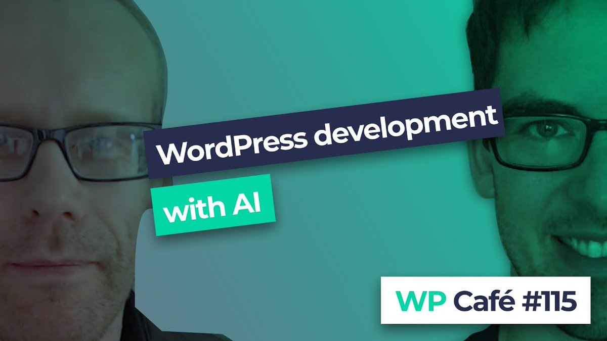 WP Café Show (@wpcafeshow) on Twitter photo Episode 115 is live in 30 minutes.
<a href="/wpmark/">Mark Wilkinson</a> and <a href="/keithdevon/">Keith Devon</a> are chatting about #WordPress development using AI.
Join them live in 30 mins 👇
bit.ly/3CF57SR Episode 115 is live in 30 minutes.
<a href="/wpmark/">Mark Wilkinson</a> and <a href="/keithdevon/">Keith Devon</a> are chatting about #WordPress development using AI.
Join them live in 30 mins 👇
bit.ly/3CF57SR