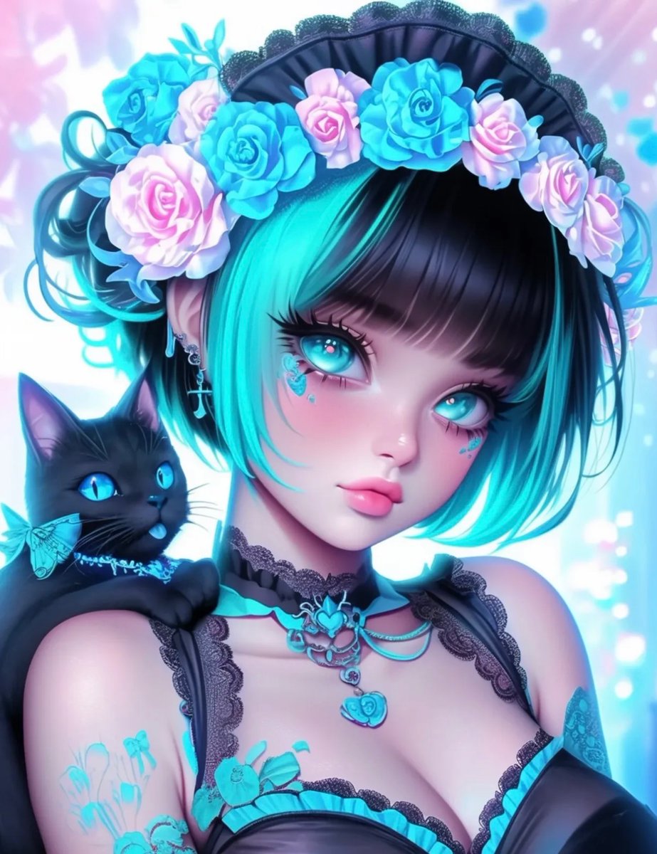 ZhelAmanda's tweet image. Serving you sci-fi vibes in every cyan bubble. 🖤🖤🖤
#ai #Aicosplay #Alcommunity #aesthetics
#Discord #aesthetics #fantasy #ai
#aiartcommunity #aiartist