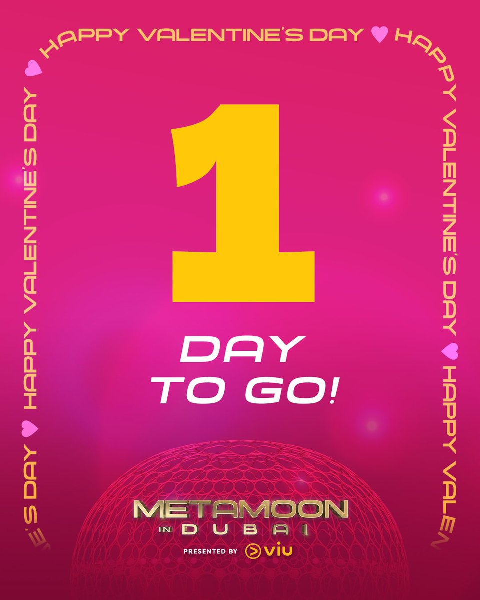 MetaMoonFest's tweet image. The perfect V-Day gift doesn’t exi— 💖 Oh, but it does! Surprise your loved one (or treat yourself) with a night of spectacular performances tomorrow at #MetaMoonInDubai 

Last few tix for grabs ticketmaster.ae/event/19082970…
