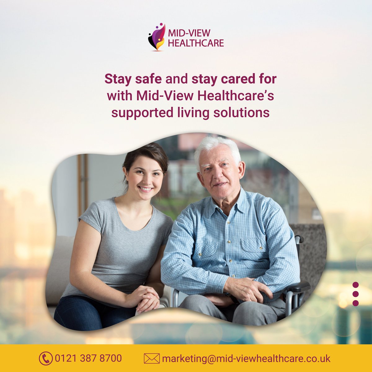 midviewcare's tweet image. 🏡 Looking for a safe &amp;amp; supportive living solution?

Mid-View Healthcare provides compassionate care to promote independence &amp;amp; well-being 💜

📩 Contact us: marketing@mid-viewhealthcare.co.uk

#SupportedLiving #Healthcare #CareSolutions #MidViewHealthcare