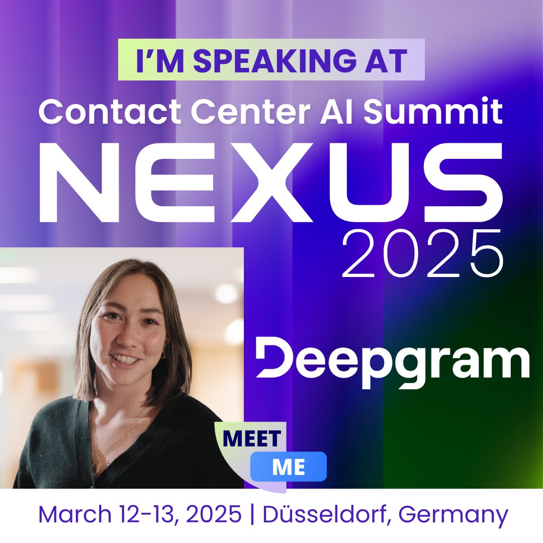 A great voice can transform experiences. Join Natalie Rutgers, VP of Product, Deepgram, at Nexus 2025 for “State-of-the-Art Voice Experiences” and learn how to design AI Agents people love talking to. Register now: hubs.la/Q036JT9K0

#AIAgents #Nexus2025 #Deepgram #Cognigy
